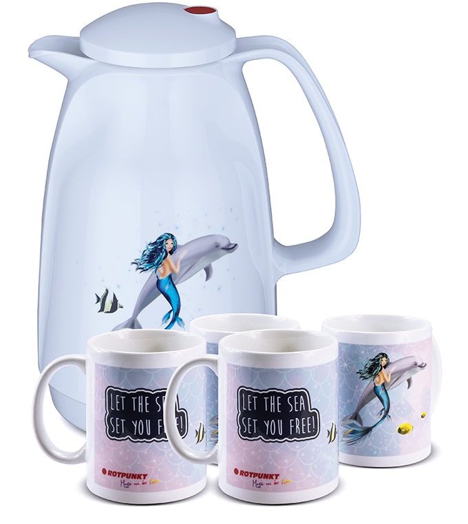 Meerjungfrau-Set polar - mit 2 Keramiktassen / Motiv 4