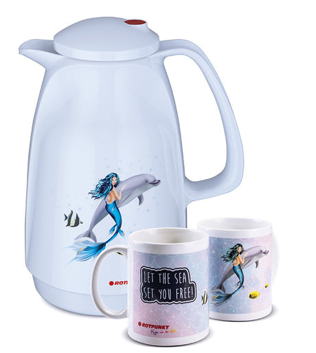Meerjungfrau-Set polar - mit 1 Keramiktasse / Motiv 4