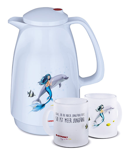 Meerjungfrau-Set polar - mit 1 Milchglastasse / Motiv 2