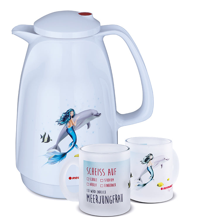 Meerjungfrau-Set polar - mit 1 Milchglastasse / Motiv 3