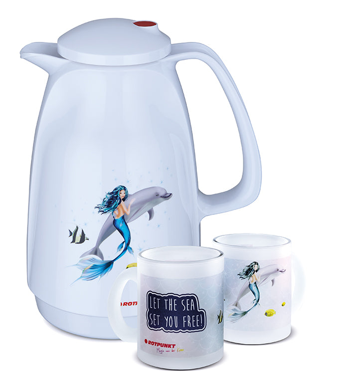 Meerjungfrau-Set polar - mit 1 Milchglastasse / Motiv 4