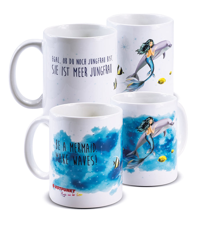 Meerjungfrau-Tassen - 2x Keramik / Motiv 1 und 2