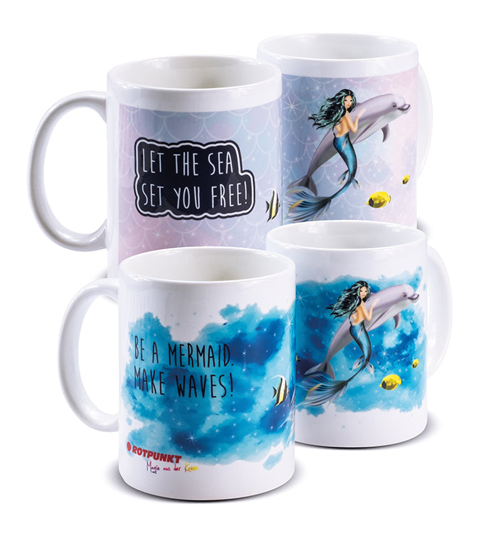 Meerjungfrau-Tassen - 2x Keramik / Motiv 1 und 4