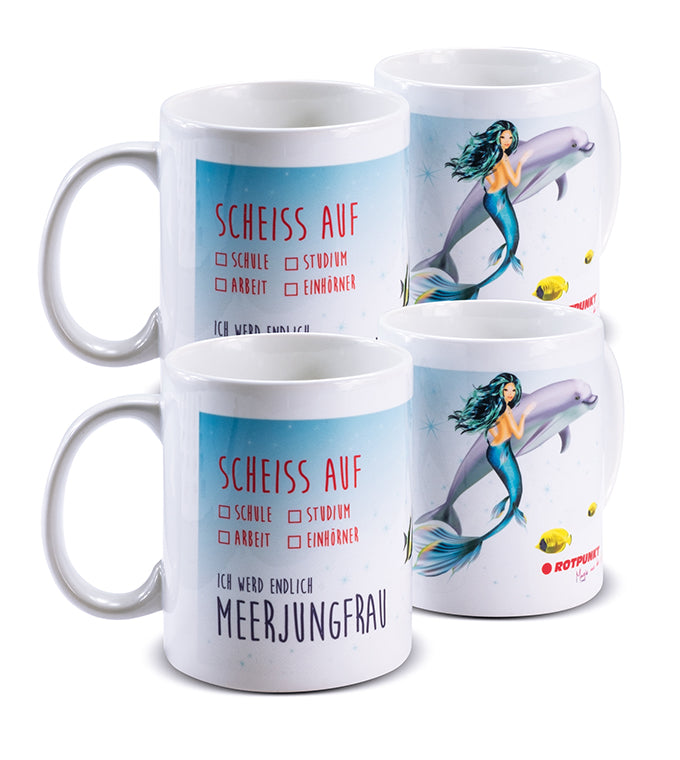 Meerjungfrau-Tassen - 2x Keramik / Motiv 3