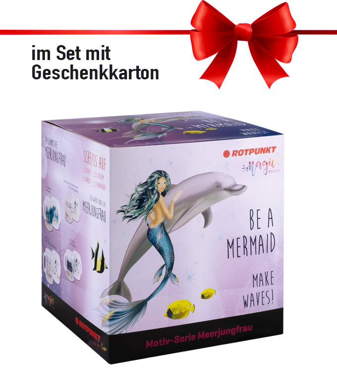 Meerjungfrau-Set polar - mit 2 Milchglastassen / Motiv 4