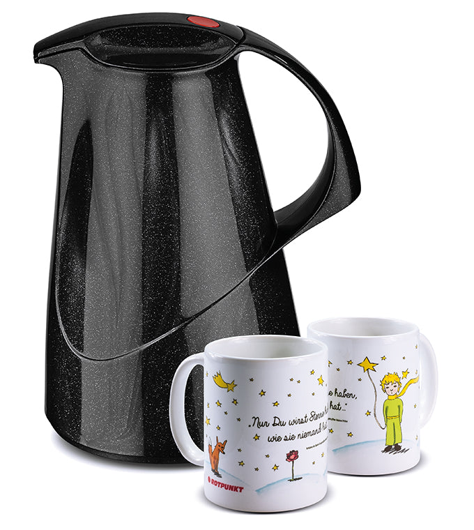 Set Der Prinz & sein Fuchs black - mit 1 Keramiktasse / Motiv 2