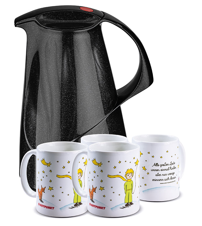 Set Der Prinz & sein Fuchs black - mit 2 Keramiktassen / Motiv 4
