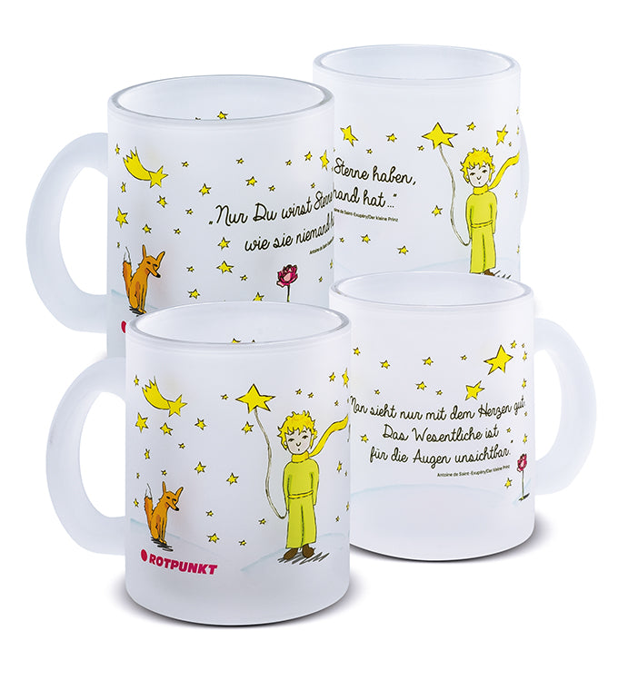 Tassen Der Prinz & sein Fuchs - 2x Milchglas / Motiv 1 und 2