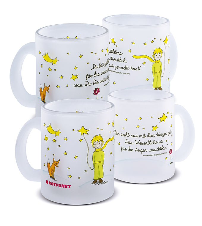 Tassen Der Prinz & sein Fuchs - 2x Milchglas / Motiv 1 und 3