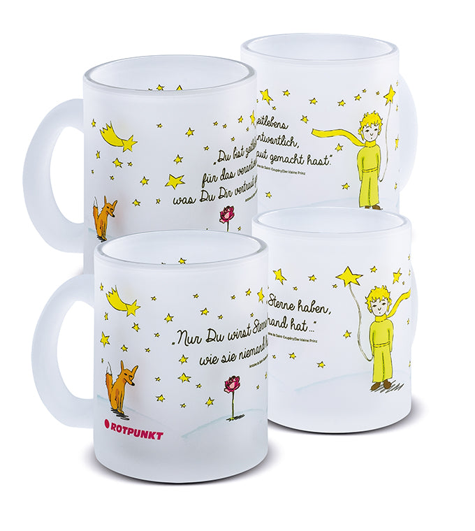 Tassen Der Prinz & sein Fuchs - 2x Milchglas / Motiv 2 und 3