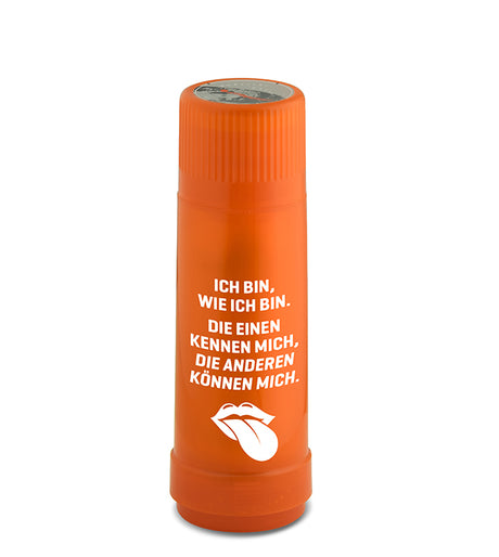 Isolierflasche 40 MAX „Ich bin, wie ich bin“ - 0,75 l | glossy orange