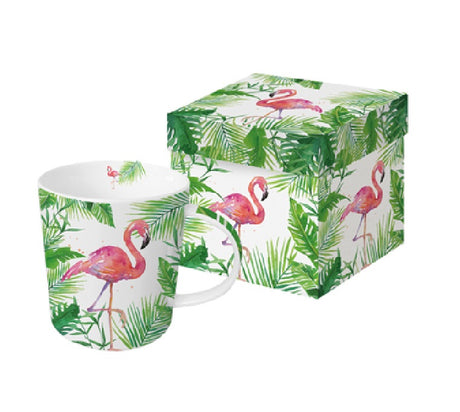 PAPERPRODUCTS DESIGN Trend Mug in rechteckiger Geschenkdose - Tropical Flamingo