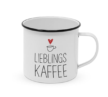 PAPERPRODUCTS DESIGN Happy Metal Mug - Lieblingskaffee