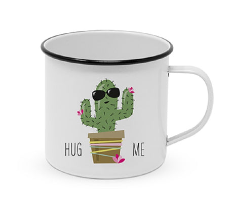 PAPERPRODUCTS DESIGN Happy Metal Mug - Hug Me Cactus
