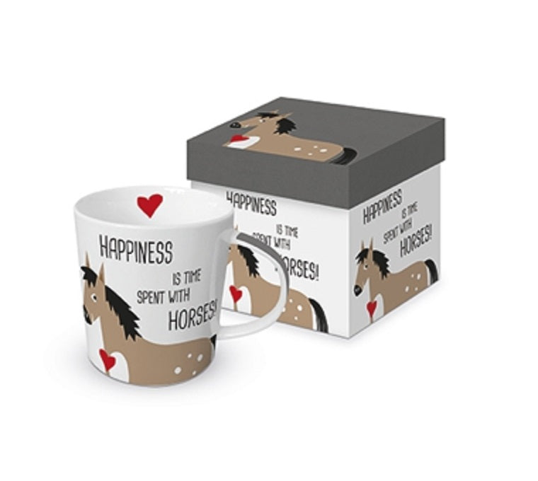 PAPERPRODUCTS DESIGN Trend Mug in rechteckiger Geschenkdose - Happiness and Horses