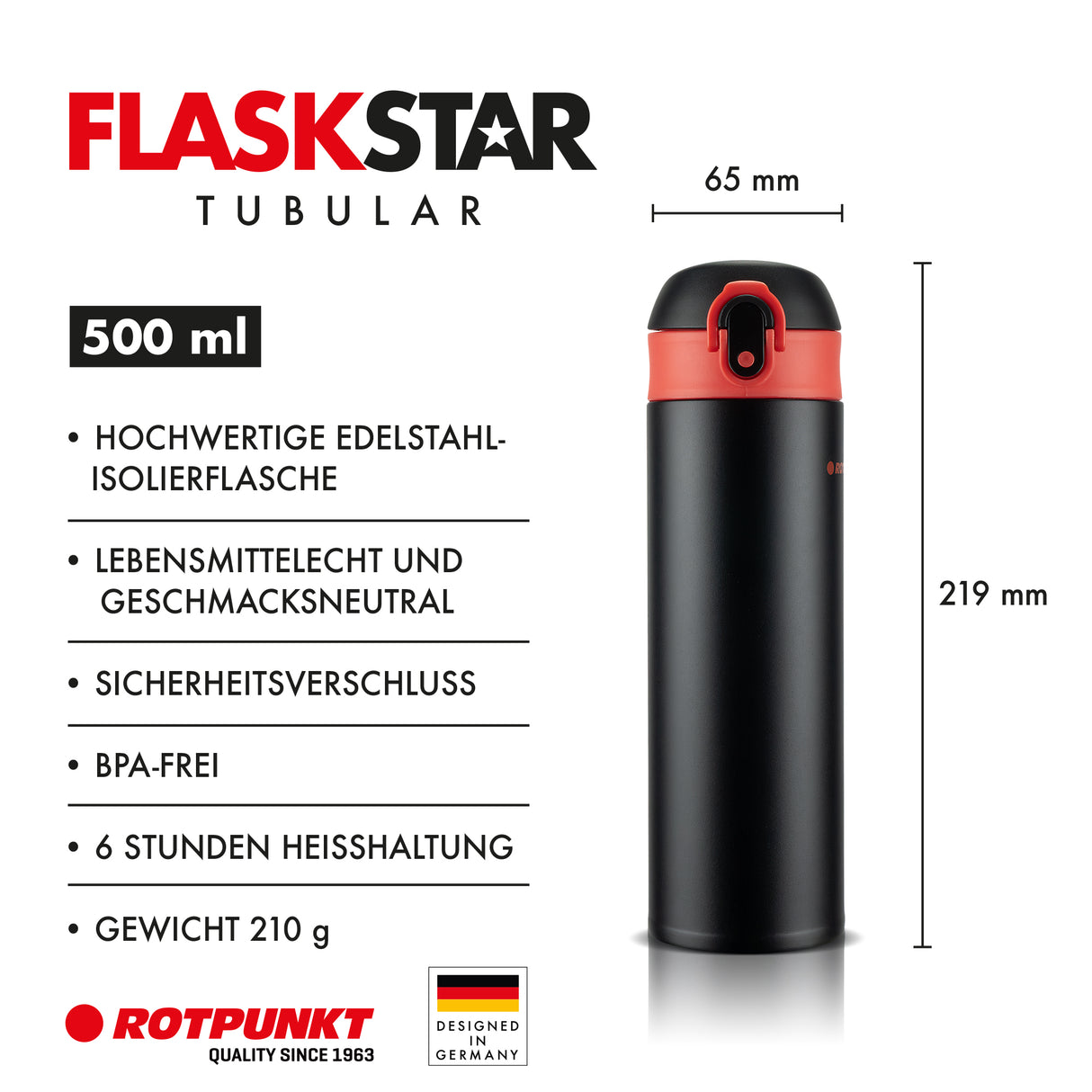 FLASKSTAR TUBULAR - Edelstahlflasche