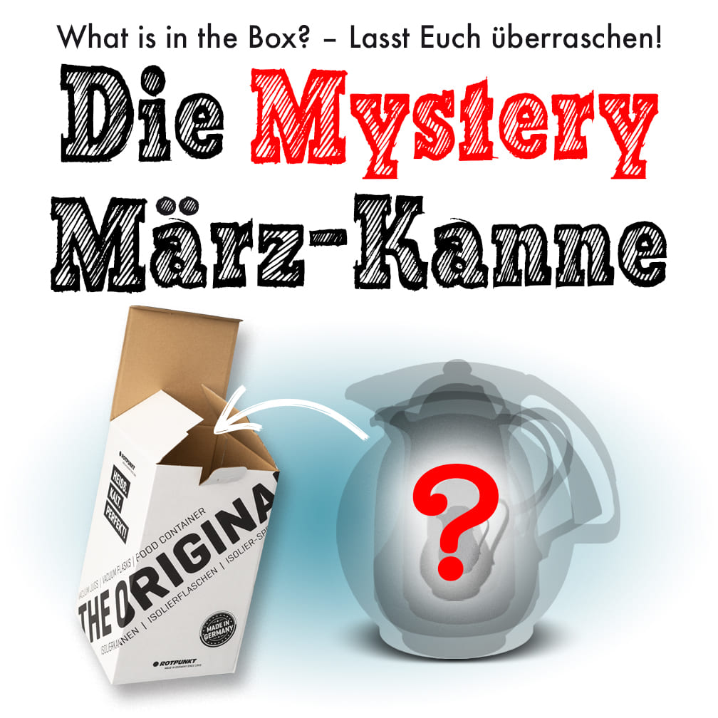 ROTPUNKT Mystery Box – Überraschungs-Isolierkanne | Hochwertige 1,0 Liter Thermokanne zum Sonderpreis!