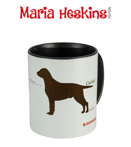 Tasse Maria Heskins Edition - Curly Coated Retriever braun | 1 Tasse individualisiert