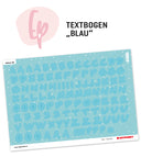 Kinderflasche „4 KIDS“ - Textbogen emmapünktchen blau