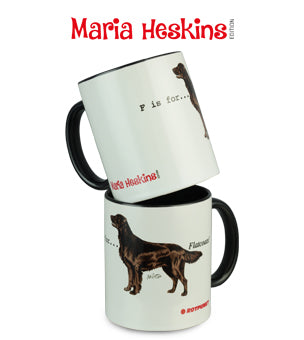 Tasse Maria Heskins Edition - Flat Coated Retriever braun | 2 Tassen