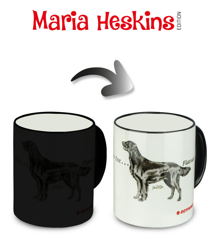 Tasse Maria Heskins Edition - Flat Coated Retriever schwarz | 1 Tasse Magie 