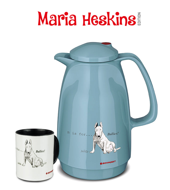 Set Maria Heskins Edition - Bullterrier | pearl grey | Set mit 1 Tasse