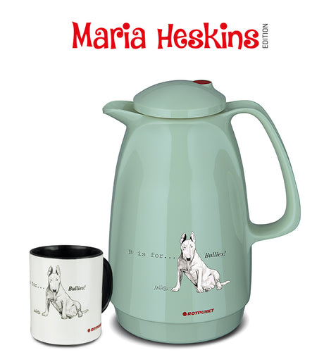 Set Maria Heskins Edition - Bullterrier | pistacchio cream | Set mit 1 Tasse