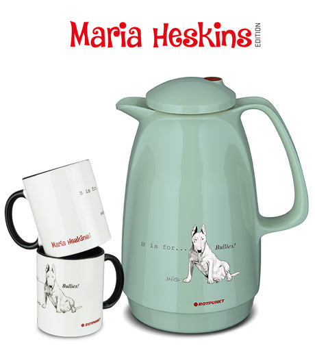 Set Maria Heskins Edition - Bullterrier | pistacchio cream | Set mit 2 Tassen