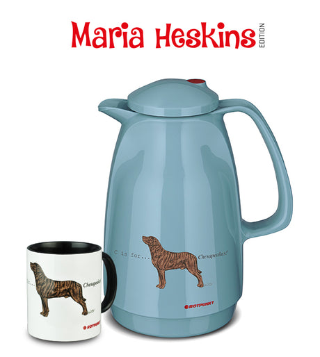 Set Maria Heskins Edition - Chesapeake Bay Retriever | pearl grey | Set mit 1 Tasse
