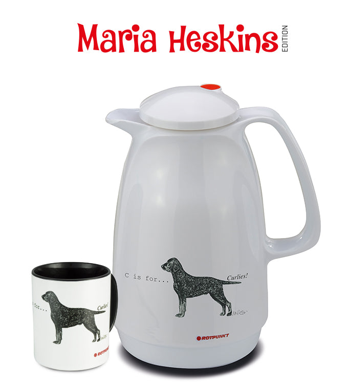 Set Maria Heskins Edition - Curly Coated Retriever | classic white | Set mit 1 Tasse