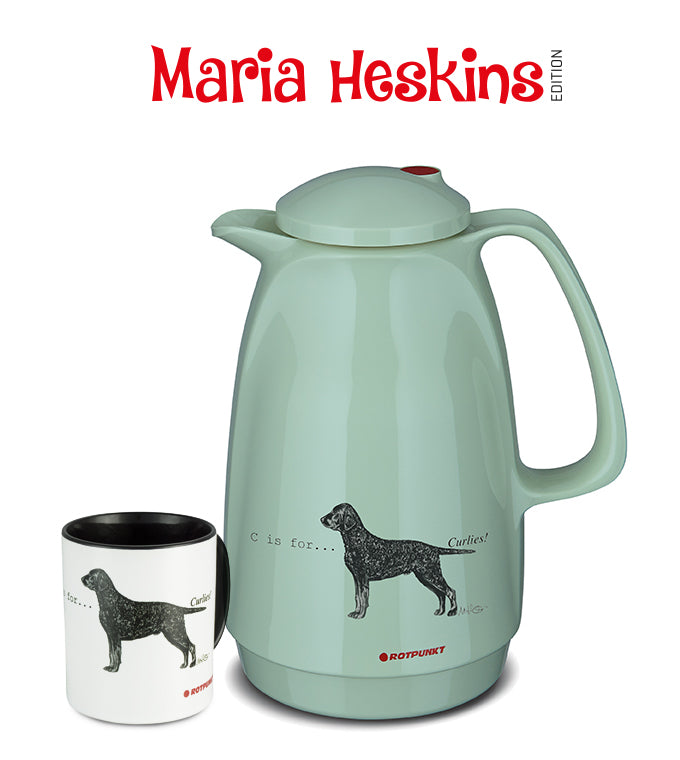 Set Maria Heskins Edition - Curly Coated Retriever | pistacchio cream | Set mit 1 Tasse