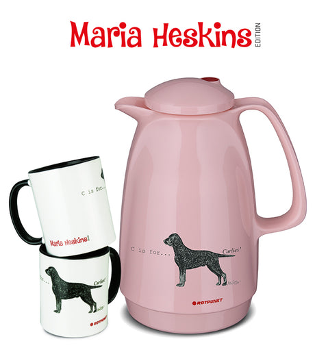 Set Maria Heskins Edition - Curly Coated Retriever | flamingo | Set mit 2 Tassen
