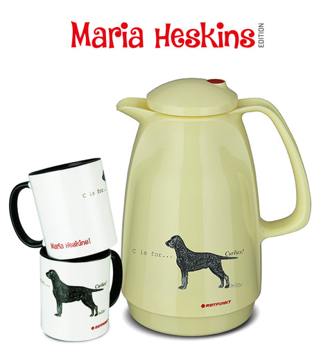 Set Maria Heskins Edition - Curly Coated Retriever | vanilla | Set mit 2 Tassen