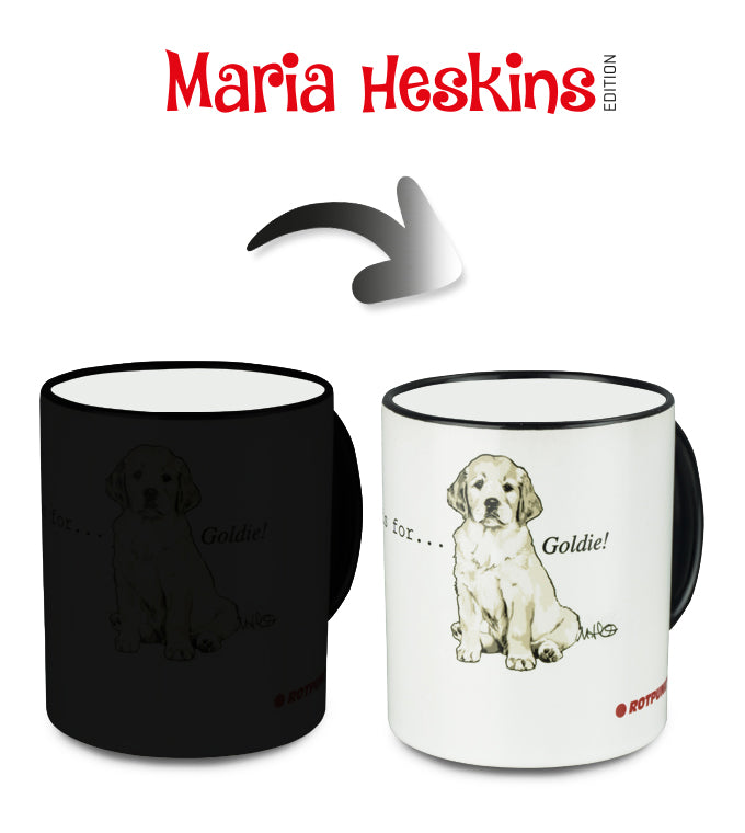 Set Maria Heskins Edition - Golden Retriever | pearl grey | Set mit 1 Tasse Magie