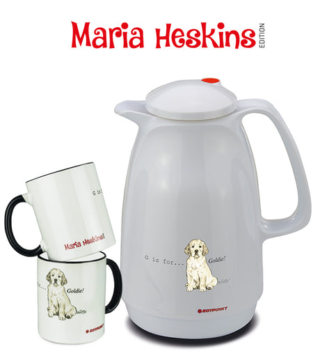Set Maria Heskins Edition - Golden Retriever | classic white | Set mit 2 Tassen