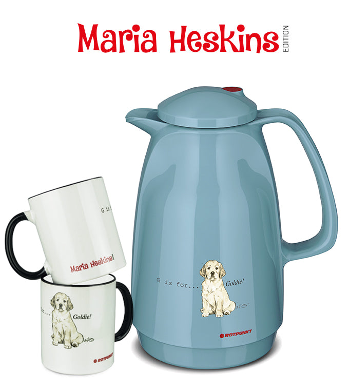 Set Maria Heskins Edition - Golden Retriever | pearl grey | Set mit 2 Tassen Magie