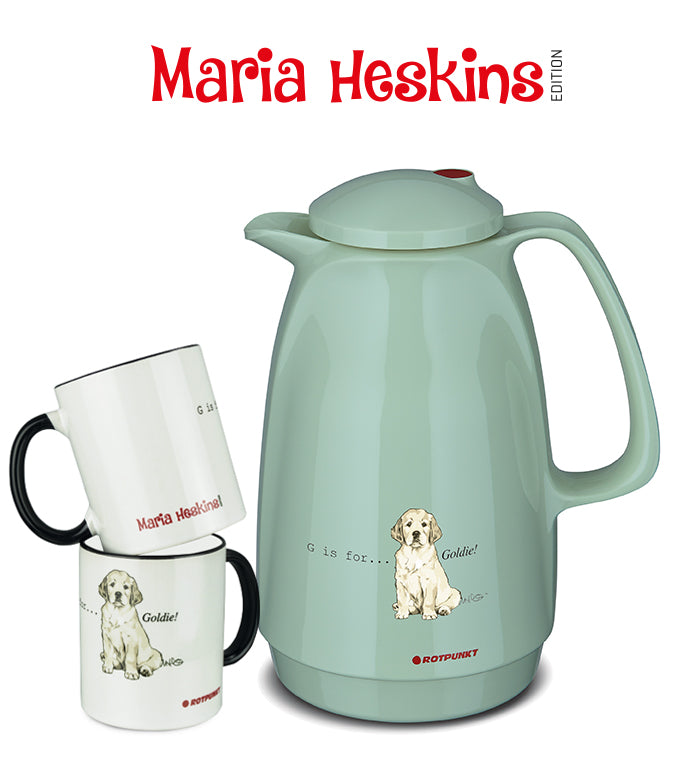 Set Maria Heskins Edition - Golden Retriever | pistacchio cream | Set mit 2 Tassen