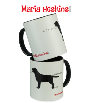 Tasse Maria Heskins Edition - Labrador Retriever schwarz | 2 Tassen