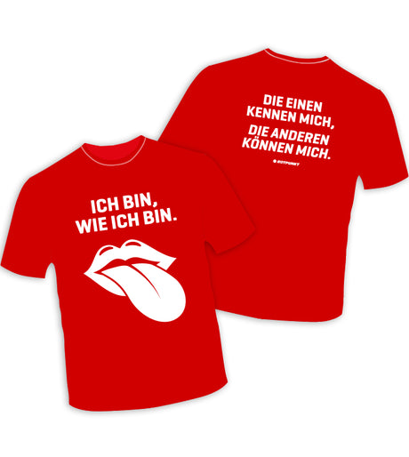 Motto-Shirt „Ich bin, wie ich bin“ - 4XL | red