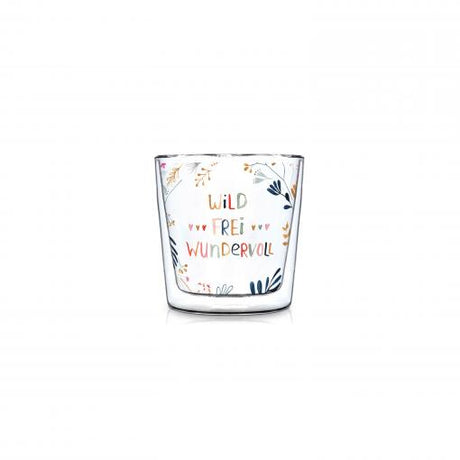 PAPERPRODUCTS DESIGN doppelwandiges Trinkglas - Wild, Frei, Wundervoll
