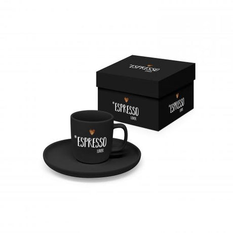 PAPERPRODUCTS DESIGN Espressotasse mit Mattfinish in Geschenkbox - Espresso Lover black