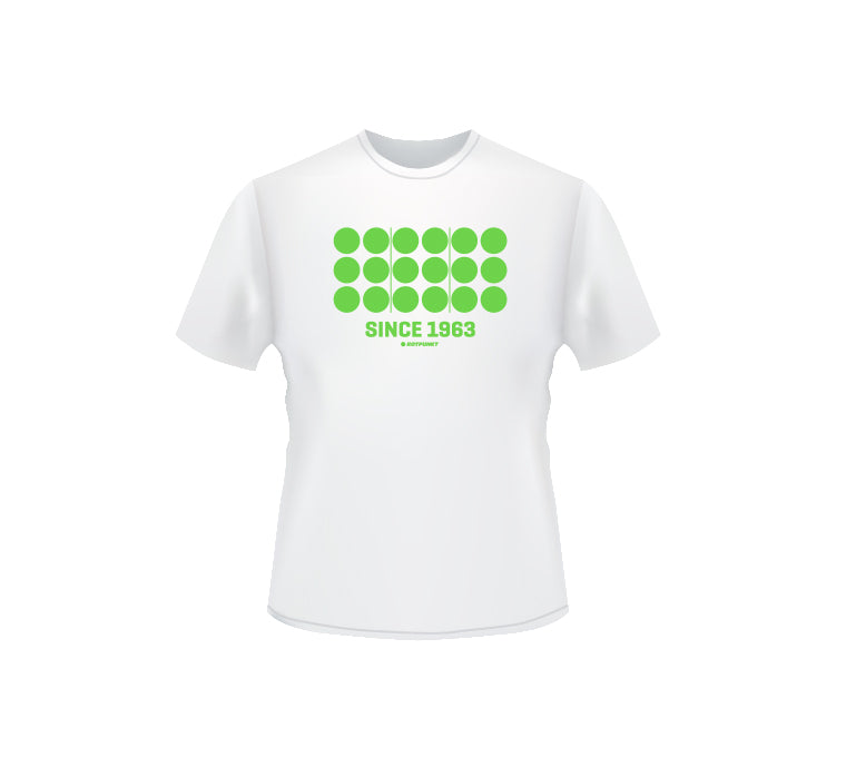 T-Shirt „Retro“ - XL | weiss/green apple